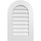 Ekena Millwork Round Top Surface Mount PVC Gable Vent: Non-Functional, w/ 3-1/2"W x 1"P Standard Frame, 18"W x 28"H GVPRT18X2801SN - alternate 1